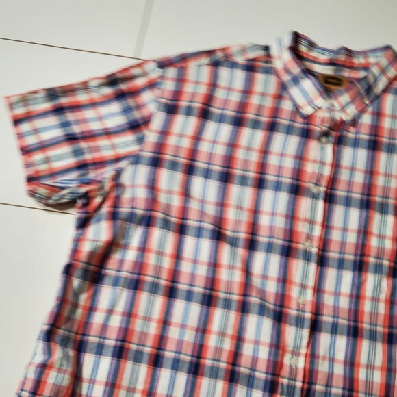 FOUNDRY PLAID SHIRT SHORT SLEEVE COTTON SIZE 3X - Picture 4 of 7
